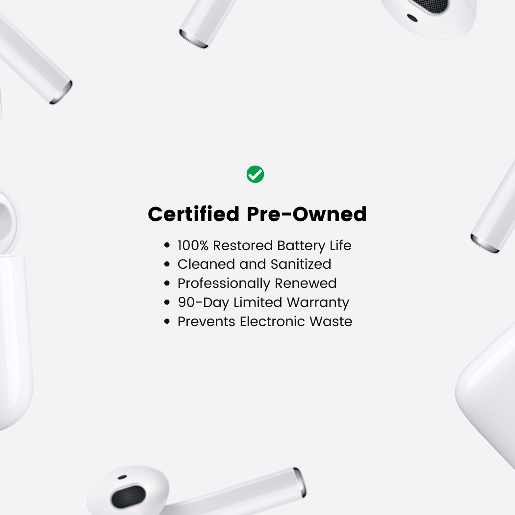 1st Gen AirPods with Battery Replacement (Non-wireless Charging Case)(Refurbished)
